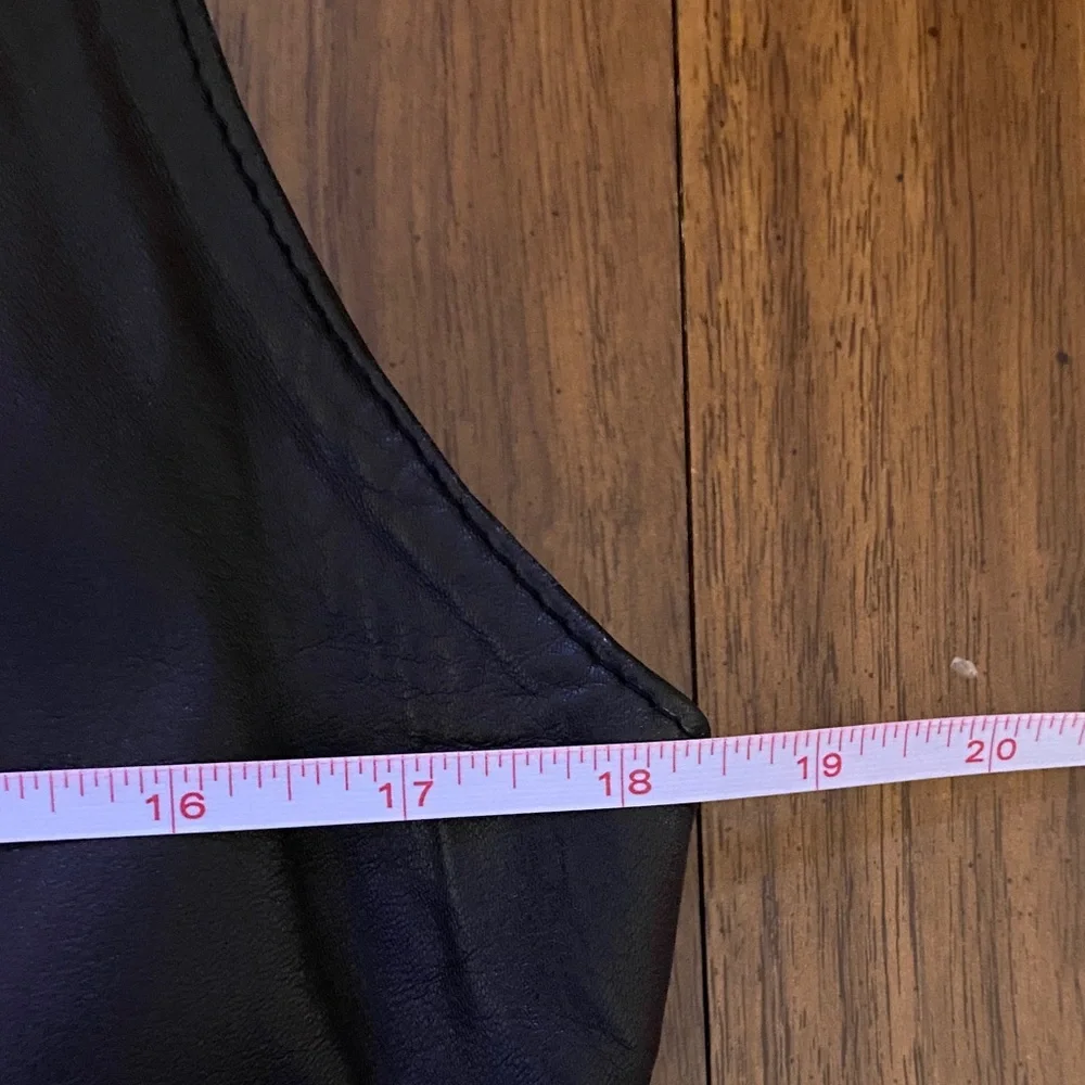 Tanya Collection Black Leather Sleeveless Dress Size M - Picture 10 of 15